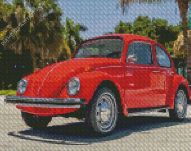1974 Volkswagen Beetle Diamond Painting