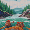 Oregon Rafting Poster Diamond Painting