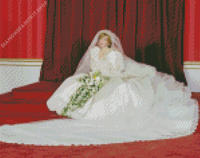Princess Diana Wedding Dress Diamond Painting