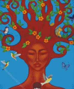 Spiritual Tree Of Life Woman Diamond Painting