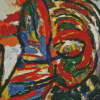 The Crying Crocodile By Karel Appel Diamond Painting