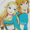 Zelda And Link Game Diamond Painting