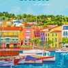 Cassis France Poster Diamond Painting