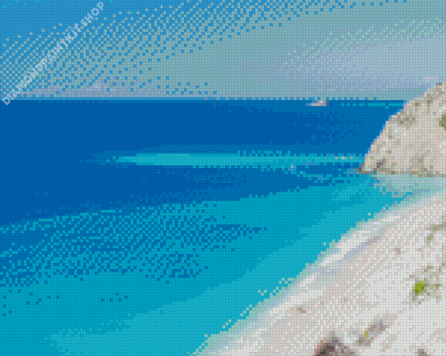 Egremni Beach Lefkada Diamond Painting