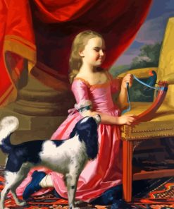Girl With Dog Diamond Painting
