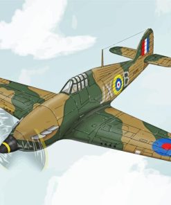 Hawker Hurricane Plane Diamond Painting