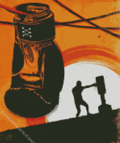 Kickboxing Silhouette Diamond Painting