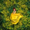Woman In Yellow Flowers Field Diamond Painting