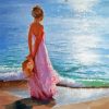 Woman On Beach Vicente Romero Diamond Painting