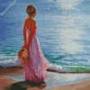 Woman On Beach Vicente Romero Diamond Painting