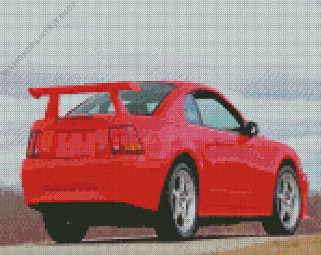 2000 Red Ford Mustang Car Diamond Painting