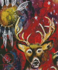 Abstract Deer Dreamcatcher Diamond Painting
