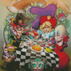Alice In Wonderland Mad Hatter Tea Party Diamond Painting