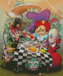 Alice In Wonderland Mad Hatter Tea Party Diamond Painting