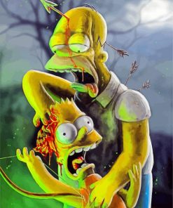 Bart And Homer Zombies 1 Diamond Painting