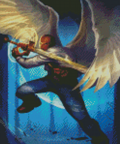 Black Angel Warrior Diamond Painting