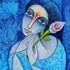 Blue Woman Art Diamond Painting