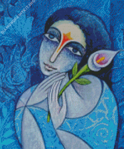 Blue Woman Art Diamond Painting