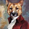 Dog Wearing Red Clothes Diamond Painting