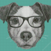 Dog With Glasses Diamond Painting