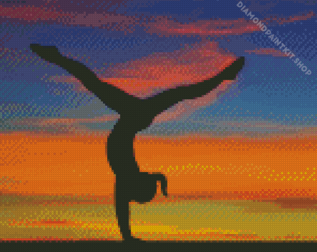 Girl Doing Gymnastic Diamond Painting