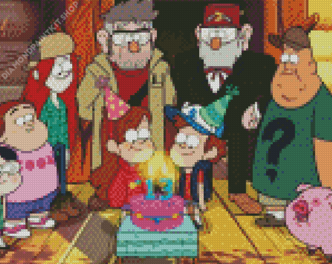 Gravity Falls Characters Diamond Painting