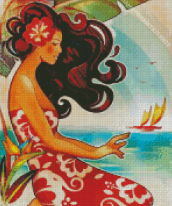 Hawaiian Lady Diamond Painting