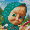 Masha And The Bear Diamond Painting