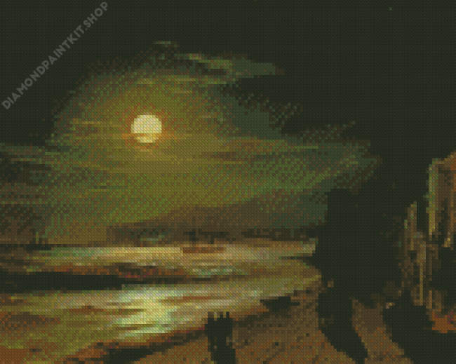 Moon Night By Ivan Aivazovsky Diamond Painting