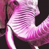 Pink Elephant Head Diamond Painting