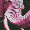 Pink Elephant Head Diamond Painting