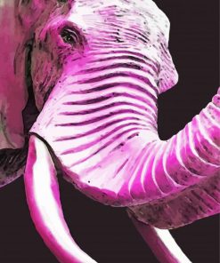 Pink Elephant Head Diamond Painting