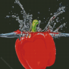 Red Pepper In Water Diamond Painting