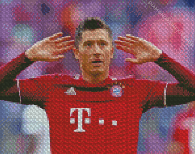 Robert Lewandowski Player Diamond Painting