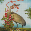 Sandhill Cranes and Flowers Diamond Painting