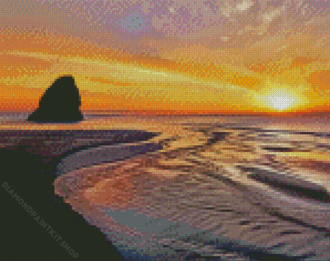 Sunset California Coastline Diamond Painting