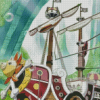 Thousand Sunny One Piece Anime Diamond Painting