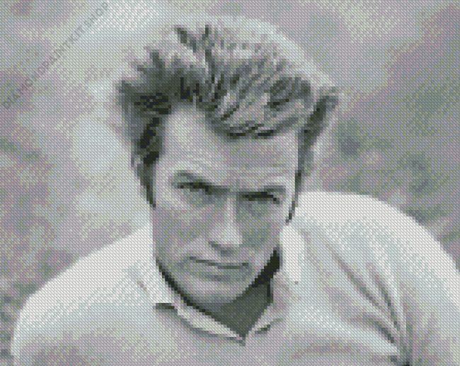 Black and White Clint Eastwood Diamond Painting