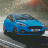 Blue Fiesta ST Car Diamond Painting