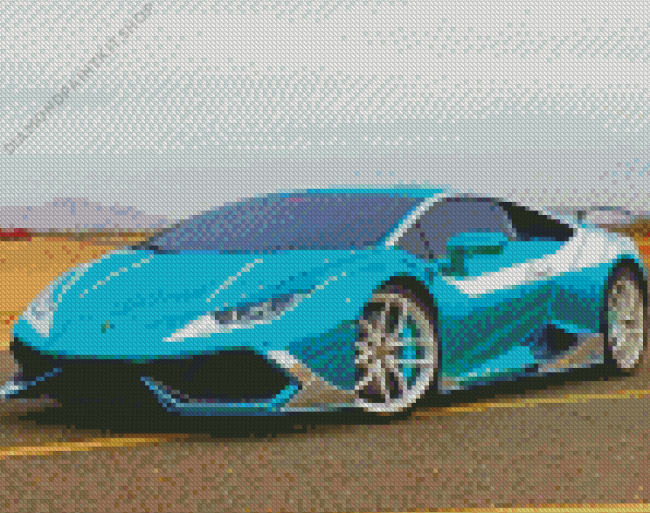 Blue Lamborghini Diamond Painting
