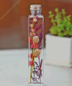 Bottle With Flowers Inside Diamond Painting