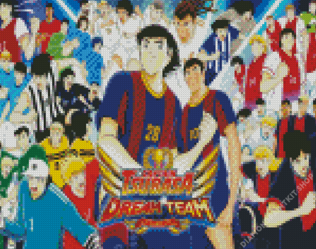 Captain Tsubasa Anime Characters Diamond Painting