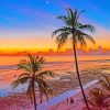 Coconut Trees Sunset Diamond Painting