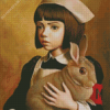 Girl And Rabbit Diamond Painting