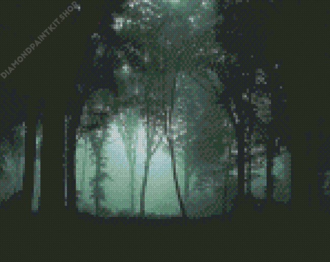 Gloomy Dark Forest Diamond Painting