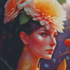 Gorgeous Lady With Flowers Diamond Painting