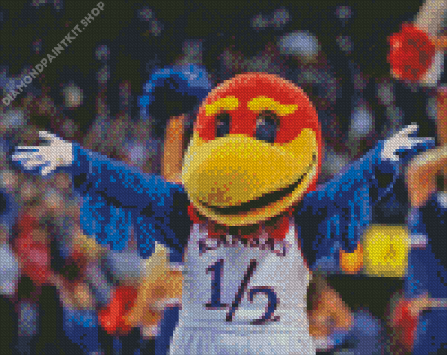 Kansas Jayhawks Mascot Diamond Painting