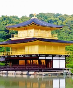 Kinkakuji Temple of the Golden Pavilion Diamond Painting