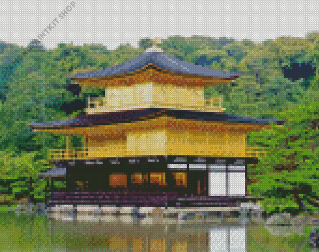 Kinkakuji Temple of the Golden Pavilion Diamond Painting