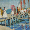 On The Pier Edgartown By Jane Peterson Diamond Painting
